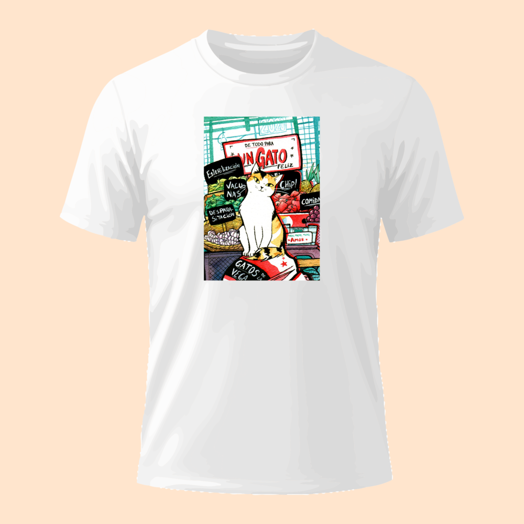 Polera De todo para un Gato Feliz