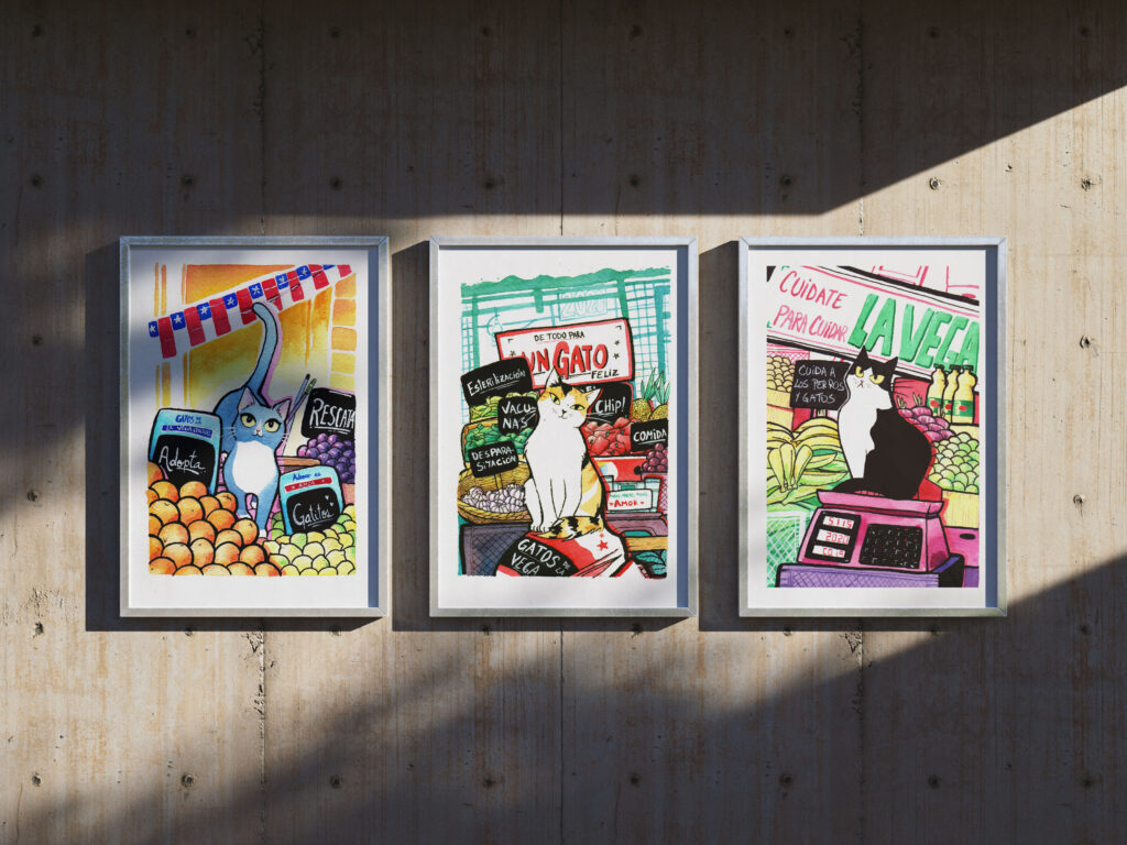 Serie Prints Ayuda a los Gatos